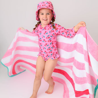 Zoocchini Girls Long Sleeve Swimsuit | Upf 50+ Sun Protection - My Little Thieves