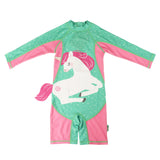 Zoocchini One Piece Rashguard Surf Suit | Upf 50+ Kids Swimwear - My Little Thieves