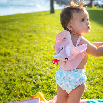 Zoocchini Reusable Swim Diaper & Sun Hat Set | Upf 50+ Baby Swimwear - My Little Thieves