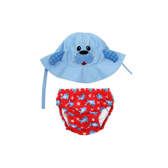 Zoocchini Reusable Swim Diaper & Sun Hat Set | Upf 50+ Baby Swimwear - My Little Thieves