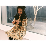 Beau Loves Sand Scribble Gathering Dress | Aw22