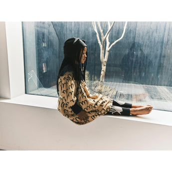 Beau Loves Sand Scribble Gathering Dress | Aw22