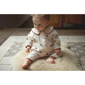 Bonheur Dujour Blouse In Double Gauze With Flowers Embroidery | Top Girl