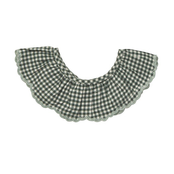 Bonheur Dujour Green Collar Removable Flounced Checks | Fashion Accessories