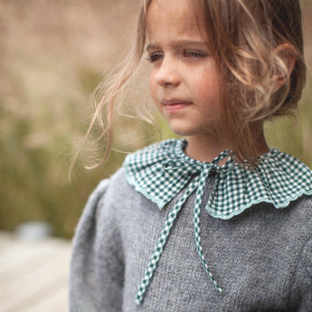 Bonheur Dujour Green Collar Removable Flounced Checks | Fashion Accessories