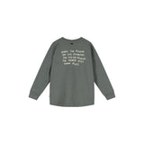 Beau Loves Dark Gull Grey 'Dear World' Relaxed Fit Sweater | Aw23