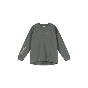 Beau Loves Dark Gull Grey 'Dear World' Relaxed Fit Sweater | Aw23