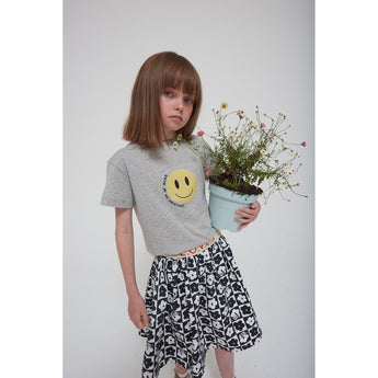Beau Loves Grey Melange Smile T Shirt | Beau Loves