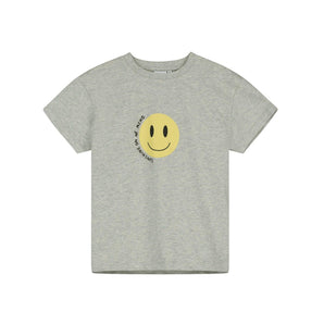 Beau Loves Grey Melange Smile T Shirt | Beau Loves