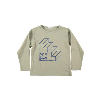 Piknic Barcelona Jan Up Is Down Kaki Top | Top Boy