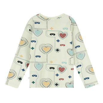 Beau Loves Natural Hearts & Masks Lines Long Sleeve Shirt | Aw23