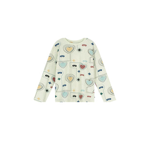 Beau Loves Natural Hearts & Masks Lines Long Sleeve Shirt | Aw23