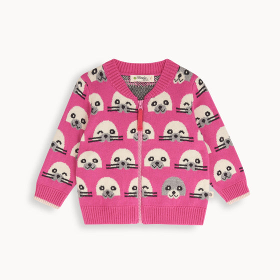 Seal Jaquard Cardigan - My Little Thieves