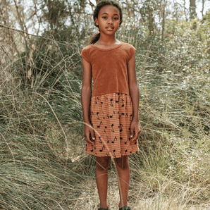 Piknic Barcelona Two Tone Martina Pentagram Dress | Brown