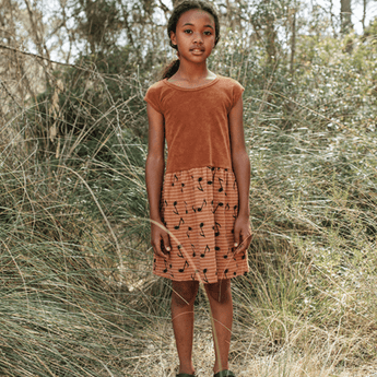 Piknic Barcelona Two Tone Martina Pentagram Dress | Brown