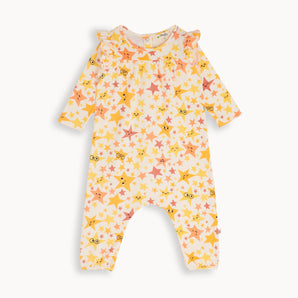 The Bonnie Mob Stars Jumpsuit With Frill Shoulder | Aw22