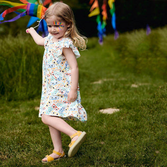 The Bonnie Mob Sunnies Sun Dress With Frill Shoulder | Dresses
