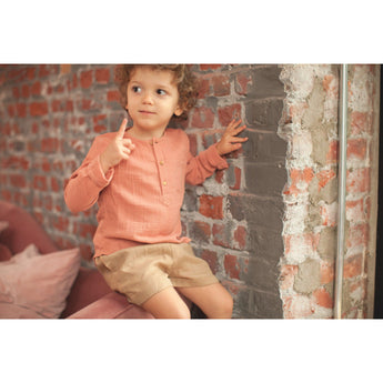 Bonheur Dujour Top Kurta In Double Gauze | Top Boy