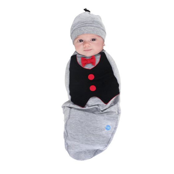 Big Shot Swaddle with Hat and Announcement Card - My Little Thieves