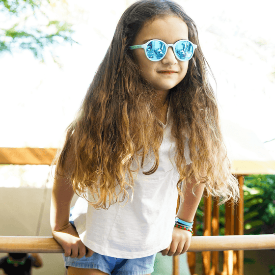 Cleo - Baby Blue Mirrored Kids Sunglasses - My Little Thieves