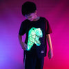 Dinosaur Glow In The Dark Black T-shirt - My Little Thieves