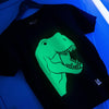 Dinosaur Glow In The Dark Black T-shirt - My Little Thieves