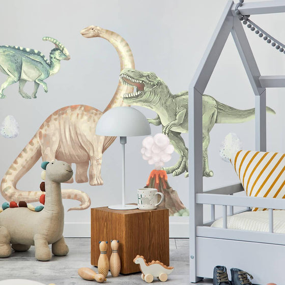 Dinosaur Volcano Wall Stickers - My Little Thieves