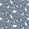 Forest Animals Blue Wallpaper - My Little Thieves