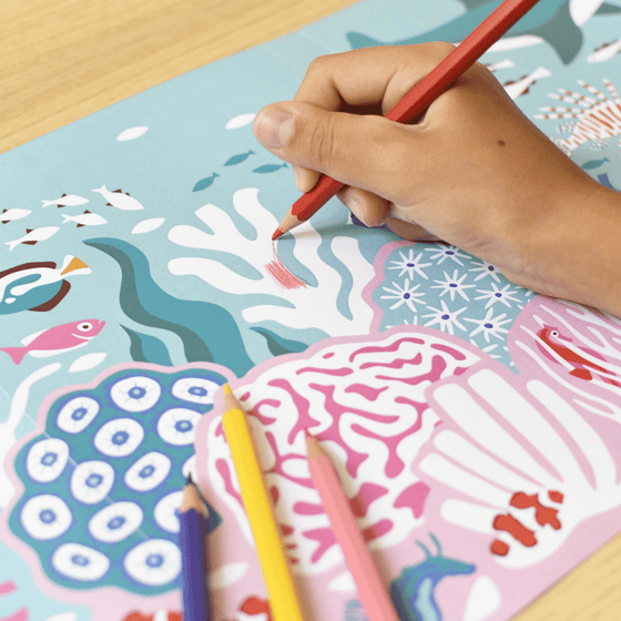 Giant Colouring Sheet - Coral Reef - My Little Thieves