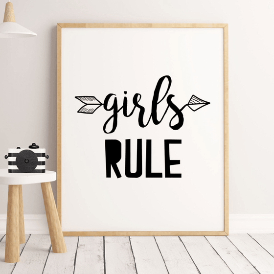 Girls Rule Wall Art Print - My Little Thieves