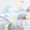 Hot Air Balloons and Clouds Wall Stickers - Mint - My Little Thieves