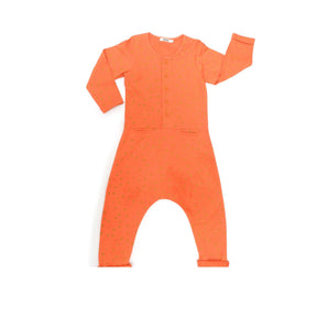 Indikidual - Begonia Spot Organic Cotton Kids Jumpsuit