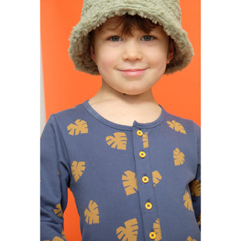 Indikidual - Monstera Leaf Organic Cotton Kids Jumpsuit - detail image 4