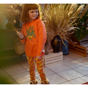 Indikidual - Orange Banana Print Organic Cotton Leggings - detail image 2
