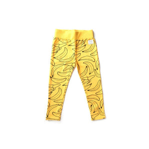 Indikidual - Yellow Banana Print Organic Cotton Leggings