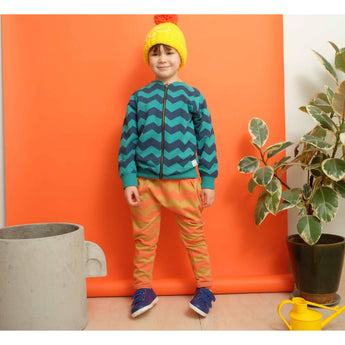 Indikidual - Zig Zag Organic Cotton Kids Harem Pants - detail image 2
