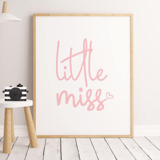 Little Miss Pink Wall Art Print - My Little Thieves