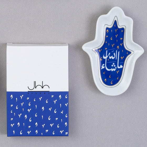 Mashallah Hand of Fatima Catchall Tray - Blue - My Little Thieves