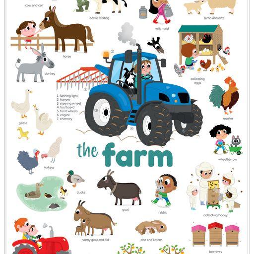 Mini Sticker Poster - On the Farm (+29 Stickers) - My Little Thieves