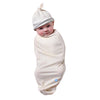 Natural Swaddle with Hat and Announcement Card - My Little Thieves
