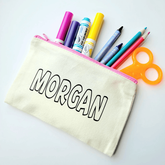 Personalised Color Your Own Pencil Pouch & Color Markers - My Little Thieves