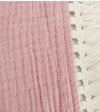 Personalised Dust Pink Tassle Muslin Blanket - My Little Thieves