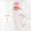 Pink Dots Swaddle with Hat and Announcement Card - My Little Thieves