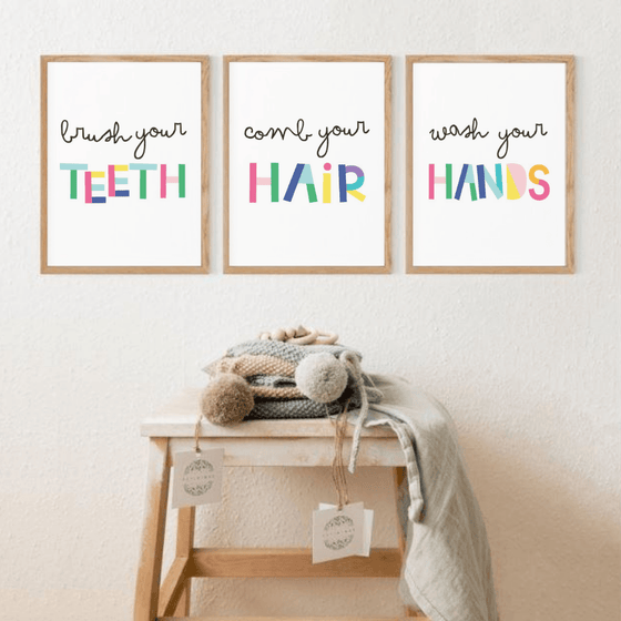 Set of 3- Rules Wall Art Prints - My Little Thieves