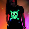 Skull & Cross Bones Glow in the Dark Black T-shirt - My Little Thieves