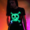 Skull & Cross Bones Glow in the Dark Black T-shirt - My Little Thieves