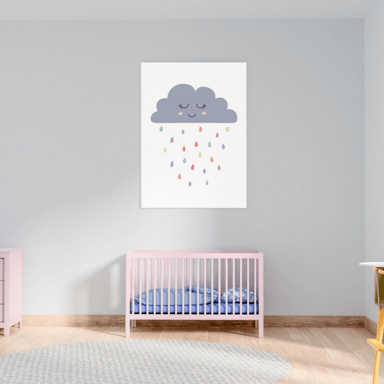 Sleepy Rain Cloud Wall Art Print - My Little Thieves