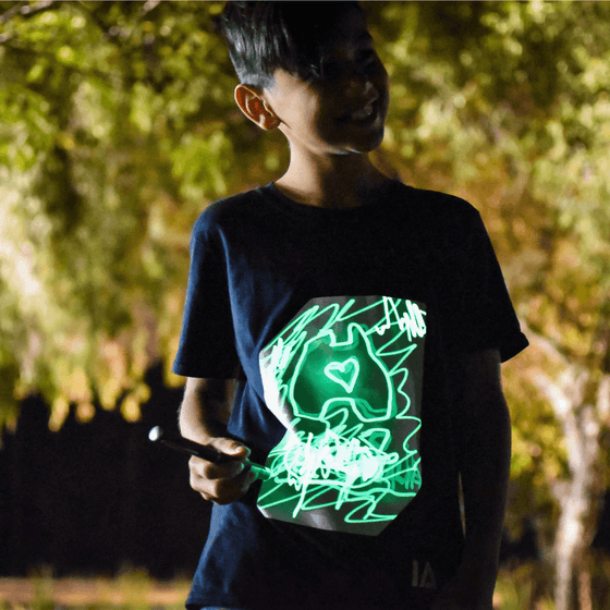 Super Green Glow In The Dark Black T-shirt - My Little Thieves