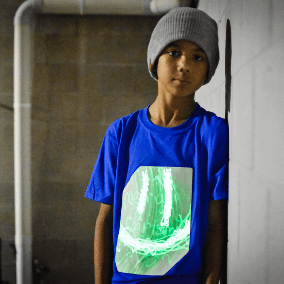 Super Green Glow In The Dark Royal Blue T-shirt - My Little Thieves