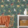 Woodland Green Wallpaper - My Little Thieves